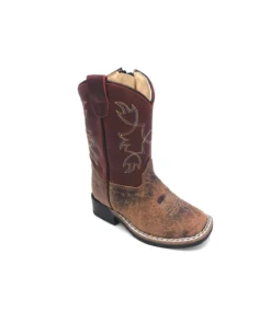 Kids 'Old West' Toddler's Western Broad Square Toe - Brown / Burnt Orange