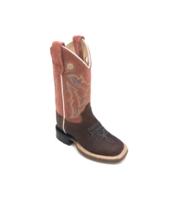 Kids 'Old West' Children's Western Broad Square Toe - Brown / Rust