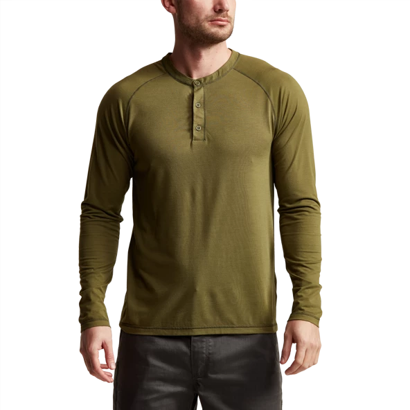 SITKA WEAR AND EQUIPMENT 'Sitka' Men's Hanger Work Henley - Covert 3 SITKA WEAR AND EQUIPMENT 'Sitka' Men's Hanger Work Henley - Covert