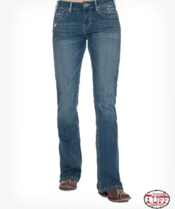JUST TUFF JEANS 'Cowgirl Tuff' Women's 'Inspire' Bootcut - Medium Wash