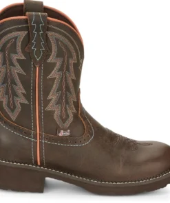 Justin Brands 'Justin' Women's 8" Lyla Western Round Toe - Brown