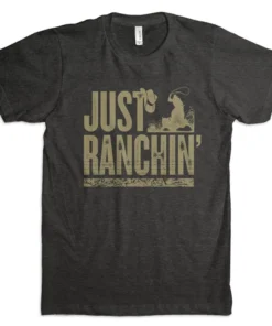 Men 'Dale Brisby' Just Ranchin' Silhouette T-Shirt - Graphite