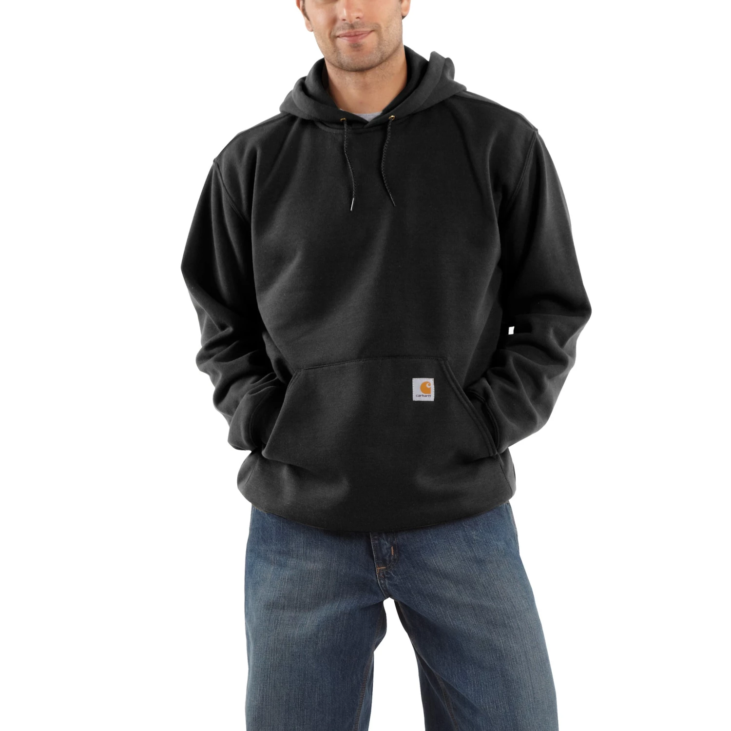 'Carhartt' Men's Midweight Pullover Hoodie - Black 3 'Carhartt' Men's Midweight Pullover Hoodie - Black