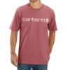 'Carhartt' Men's Heavyweight Logo T-Shirt - Blush Pink Heather