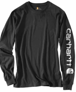 'Carhartt' Men's Heavyweight Sleeve Logo T-Shirt - Black