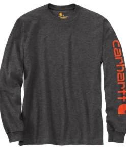 'Carhartt' Men's Heavyweight Sleeve Logo T-Shirt - Carbon Heather