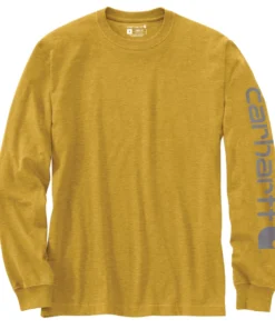 'Carhartt' Men's Heavyweight Sleeve Logo T-Shirt - Dijon Heather