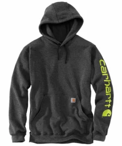 'Carhartt' Men's Midweight Logo Hoodie - Carbon Heather