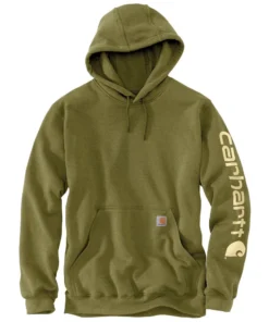 'Carhartt' Men's Midweight Logo Hoodie - True Olive Heather