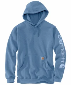 'Carhartt' Men's Midweight Logo Hoodie - Coastal Heather