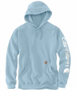 'Carhartt' Men's Midweight Logo Hoodie - Tourmaline Heather