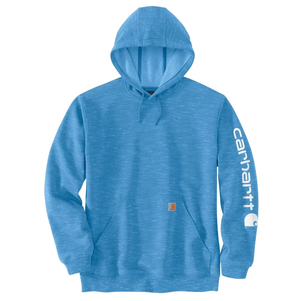 'Carhartt' Men's Midweight Logo Hoodie - Blue Lagoon 3 'Carhartt' Men's Midweight Logo Hoodie - Blue Lagoon
