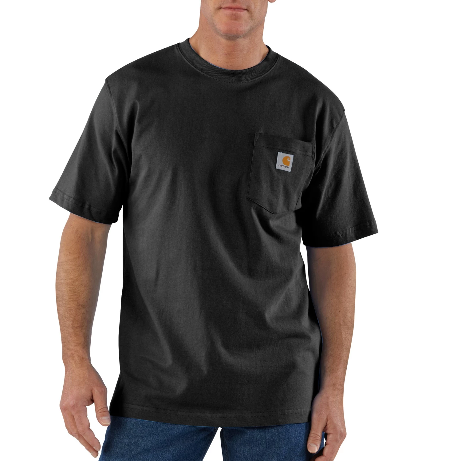 'Carhartt' Men's Workwear Heavyweight Pocket T-Shirt - Black 3 'Carhartt' Men's Workwear Heavyweight Pocket T-Shirt - Black