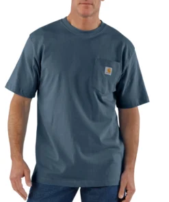 'Carhartt' Men's Workwear Heavyweight Pocket T-Shirt - Bluestone