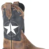 'Roper' Youth 9" Monterey Star Western Square Toe - Tan / Navy Kids