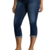 SILVER JEANS CO 'Silver Jeans' Women's Suki Mid Rise Curvy Capri - Dark Indigo 1 SILVER JEANS CO 'Silver Jeans' Women's Suki Mid Rise Curvy Capri - Dark Indigo