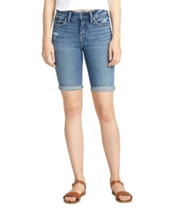 SILVER JEANS CO 'Silver Jeans' Women's Avery Bermuda Short - Indigo