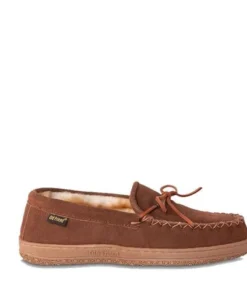 'Old Friend Footwear' Men's Loafer Moccasin Slippers - Chestnut II (Wide)