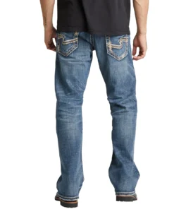 SILVER JEANS CO 'Silver Jeans' Men's Zac Relaxed Straight Leg - Light Wash Indigo 7 SILVER JEANS CO 'Silver Jeans' Men's Zac Relaxed Straight Leg - Light Wash Indigo