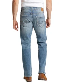 SILVER JEANS CO 'Silver Jeans' Men's Zac Relaxed Fit Straight Leg - Medium Indigo