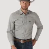 'Wrangler' Men's Advanced Comfort Cowboy Cut Snap Front - Cement 2 'Wrangler' Men's Advanced Comfort Cowboy Cut Snap Front - Cement