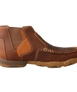 Twisted X Boots 'Twisted X' Men's 4" Chelsea Basket Weave Driving Moc - Oiled Saddle 11 Twisted X Boots 'Twisted X' Men's 4