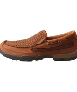 Twisted X Boots 'Twisted X' Men's Driving Moc Slip On - Oiled Saddle / Brown