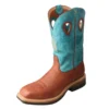 Twisted X Boots 'Twisted X' Men's 12" Lite Cowboy EH Alloy Comp Toe - Brown / Turquoise
