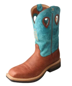 Twisted X Boots 'Twisted X' Men's 12" Lite Cowboy EH Alloy Comp Toe - Brown / Turquoise