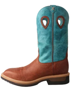 Twisted X Boots 'Twisted X' Men's 12" Lite Cowboy EH Alloy Comp Toe - Brown / Turquoise 12 Twisted X Boots 'Twisted X' Men's 12