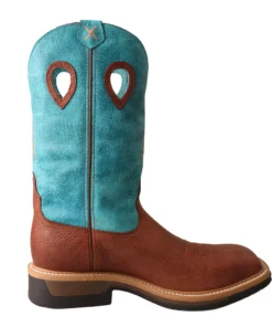 Twisted X Boots 'Twisted X' Men's 12" Lite Cowboy EH Alloy Comp Toe - Brown / Turquoise 11 Twisted X Boots 'Twisted X' Men's 12