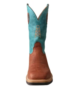 Twisted X Boots 'Twisted X' Men's 12" Lite Cowboy EH Alloy Comp Toe - Brown / Turquoise