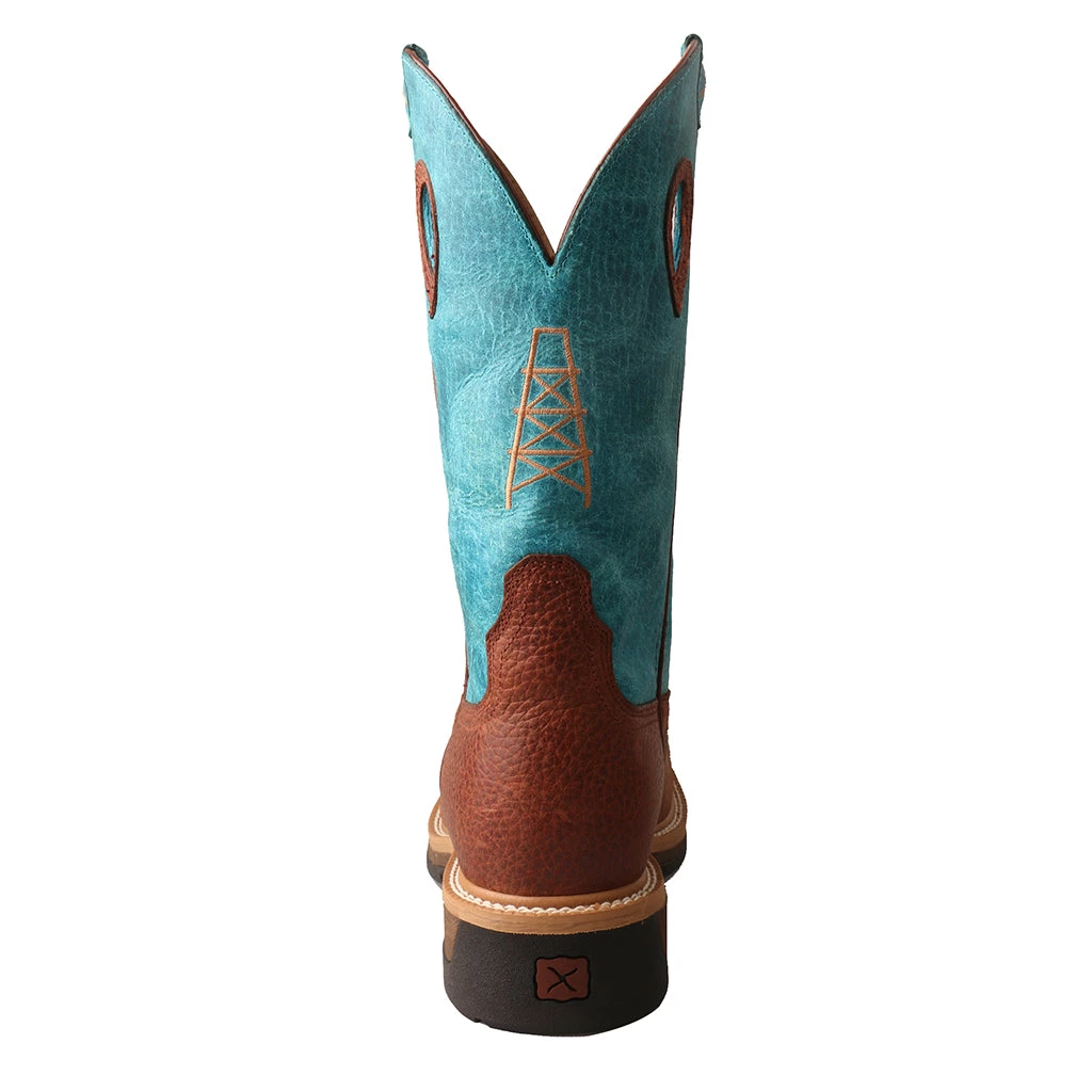 Twisted X Boots 'Twisted X' Men's 12" Lite Cowboy EH Alloy Comp Toe - Brown / Turquoise 5 Twisted X Boots 'Twisted X' Men's 12" Lite Cowboy EH Alloy Comp Toe - Brown / Turquoise