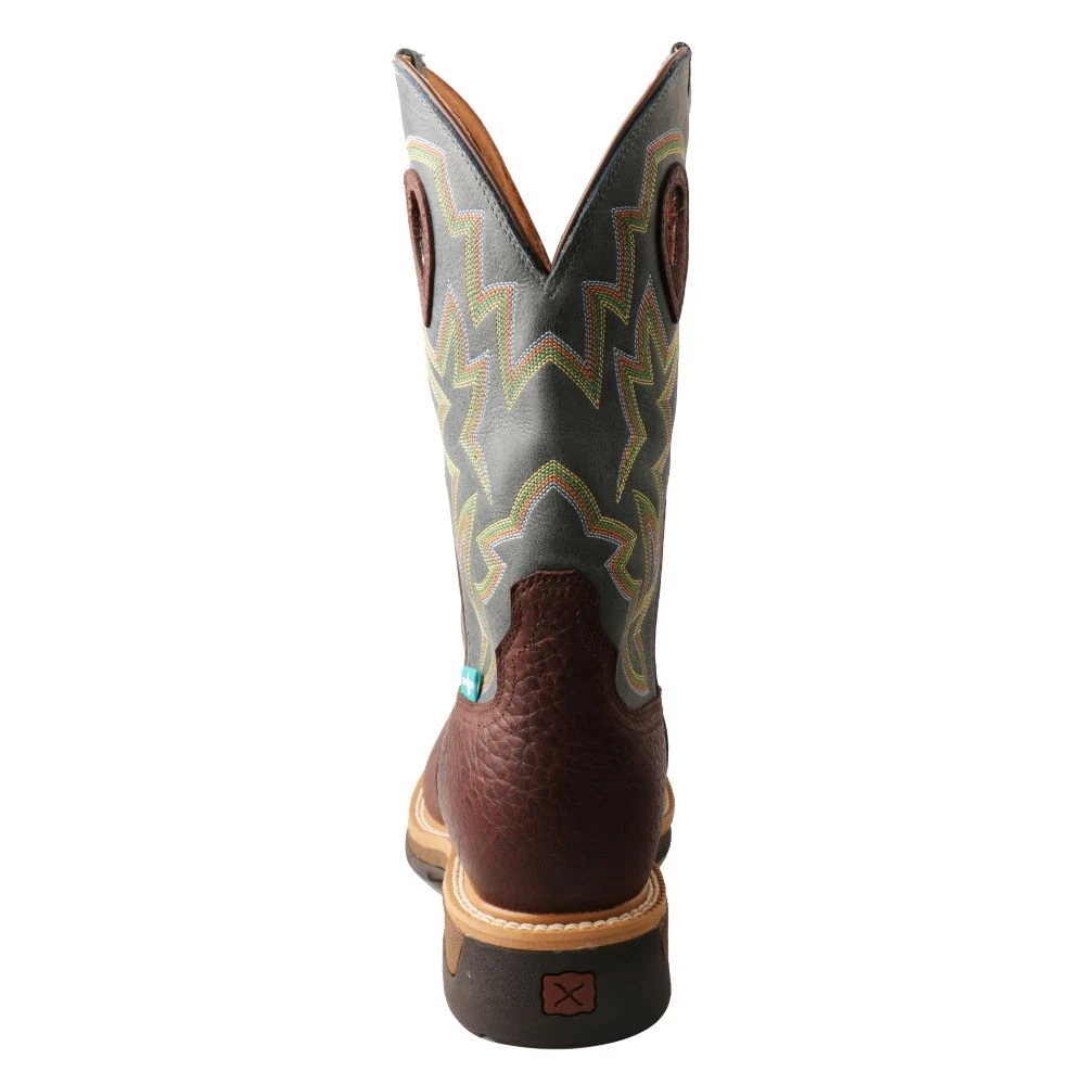 Twisted X Boots 'Twisted X' Men's 12" Lite Cowboy EH WP Square Alloy Toe - Brown / Teal Green 5 Twisted X Boots 'Twisted X' Men's 12" Lite Cowboy EH WP Square Alloy Toe - Brown / Teal Green