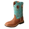 Twisted X Boots 'Twisted X' Men's 12" Lite Cowboy EH Steel Toe - Cognac / Turquoise 2 Twisted X Boots 'Twisted X' Men's 12" Lite Cowboy EH Steel Toe - Cognac / Turquoise