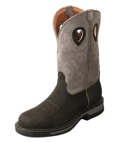 Twisted X Boots 'Twisted X' Men's 12" Western Work EH Steel Toe - Charcoal / Grey