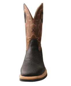 Twisted X Boots 'Twisted X' Men's 12" Lite Western Work EH WP Steel Toe - Black / Brown 11 Twisted X Boots 'Twisted X' Men's 12
