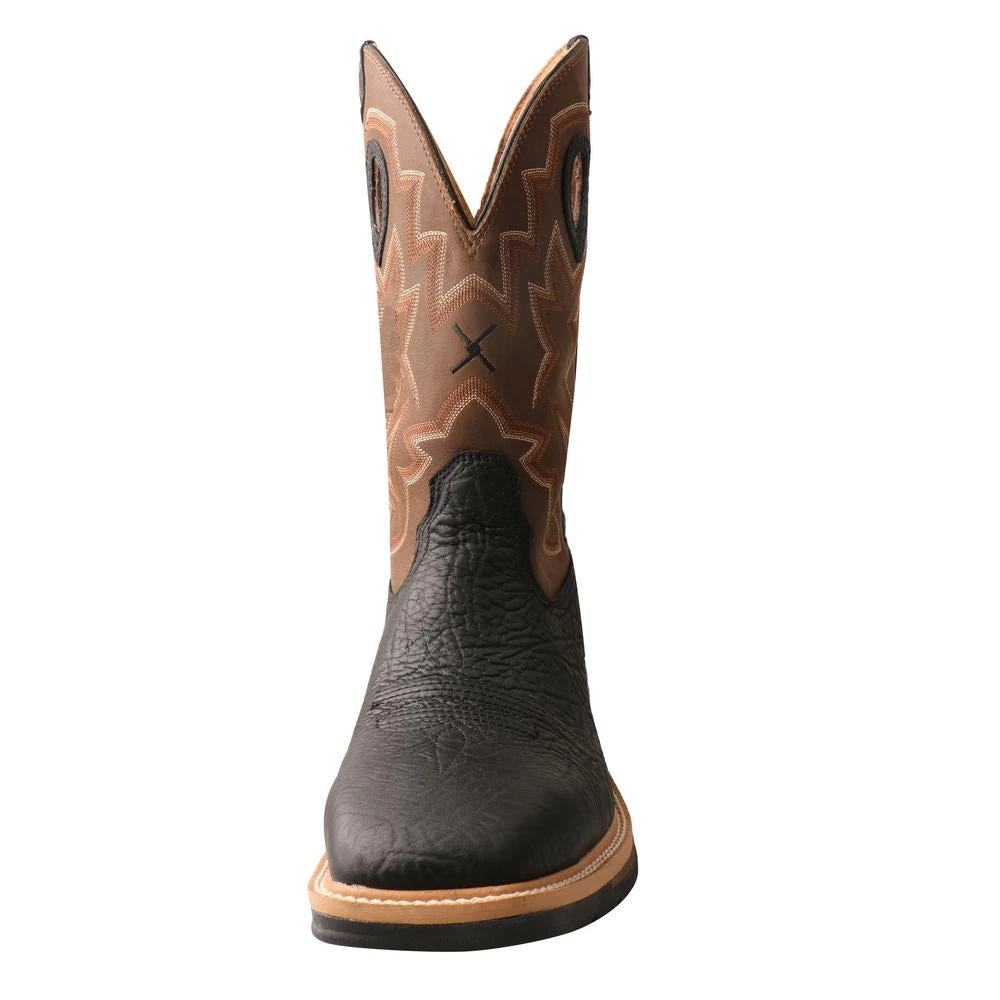 Twisted X Boots 'Twisted X' Men's 12" Lite Western Work EH WP Steel Toe - Black / Brown 6 Twisted X Boots 'Twisted X' Men's 12" Lite Western Work EH WP Steel Toe - Black / Brown