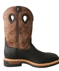 Twisted X Boots 'Twisted X' Men's 12" Lite Western Work EH WP Steel Toe - Black / Brown 13 Twisted X Boots 'Twisted X' Men's 12