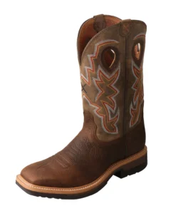Twisted X Boots 'Twisted X' Men's 12" Lite Western Work - Taupe / Bomber / Brown