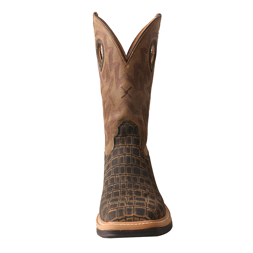 Twisted X Boots 'Twisted X' Men's Lite Cowboy Western Square Toe - Cayman Print / Bomber 5 Twisted X Boots 'Twisted X' Men's Lite Cowboy Western Square Toe - Cayman Print / Bomber