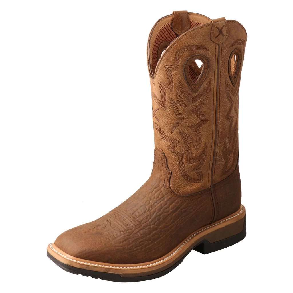 Twisted X Boots 'Twisted X' Men's Lite Western WP Work - Dk. Brown / Tan 3 Twisted X Boots 'Twisted X' Men's Lite Western WP Work - Dk. Brown / Tan