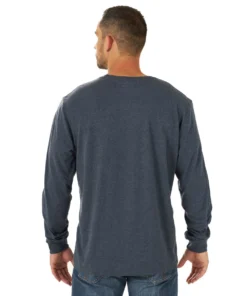 'Wrangler' Men's Western T-Shirt - Navy Heather