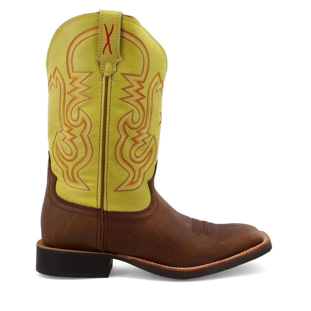 Twisted X Boots 'Twisted X' Men's 12" Ruff Stock Western Square Toe - Peanut / Lime 8 Twisted X Boots 'Twisted X' Men's 12" Ruff Stock Western Square Toe - Peanut / Lime