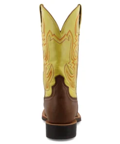 Twisted X Boots 'Twisted X' Men's 12" Ruff Stock Western Square Toe - Peanut / Lime 13 Twisted X Boots 'Twisted X' Men's 12