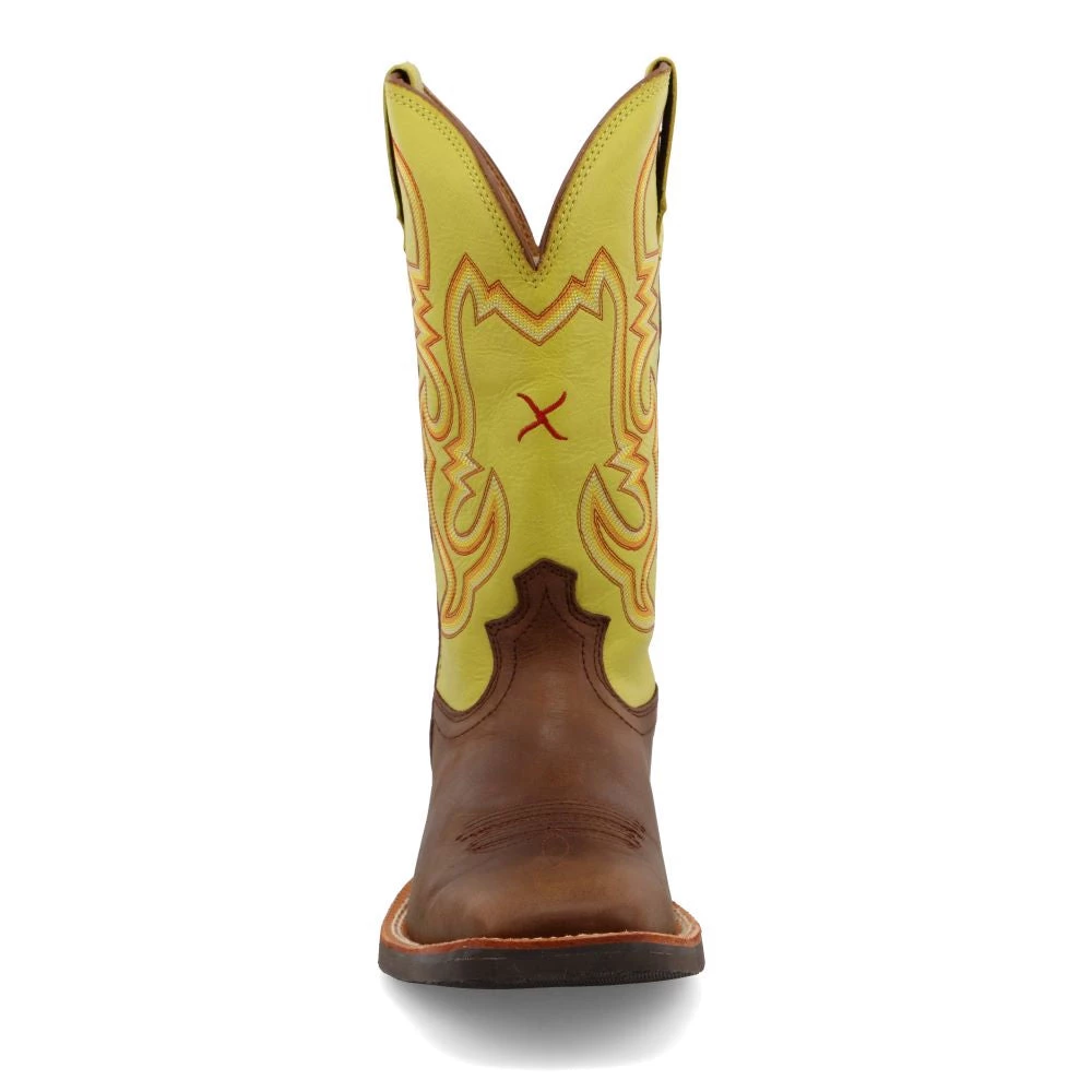 Twisted X Boots 'Twisted X' Men's 12" Ruff Stock Western Square Toe - Peanut / Lime 6 Twisted X Boots 'Twisted X' Men's 12" Ruff Stock Western Square Toe - Peanut / Lime