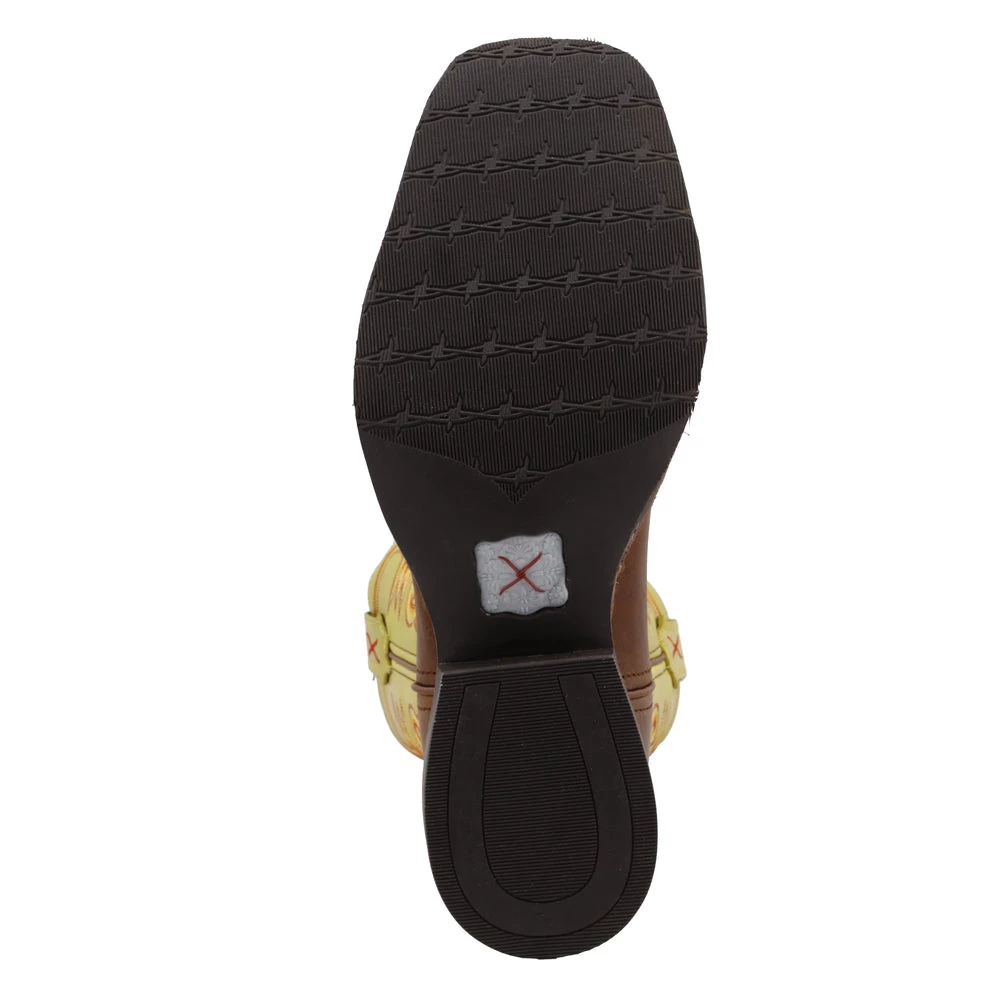 Twisted X Boots 'Twisted X' Men's 12" Ruff Stock Western Square Toe - Peanut / Lime 5 Twisted X Boots 'Twisted X' Men's 12" Ruff Stock Western Square Toe - Peanut / Lime