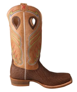 Twisted X Boots 'Twisted X' Men's 14" Ruff Stock Western Square Toe - Cognac / Crazy Horse Brown 11 Twisted X Boots 'Twisted X' Men's 14