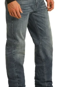 Panhandle Slim 'Hooey' Men's Double Barrel Relaxed Fit Stackable Bootcut - Medium Vintage Wash