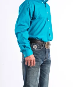 'Cinch' Men's Solid Western Button Down - Teal 9 'Cinch' Men's Solid Western Button Down - Teal